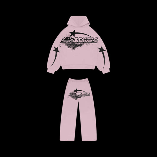PINK BUBBLE GUM IGHT NOW SWEATSUIT