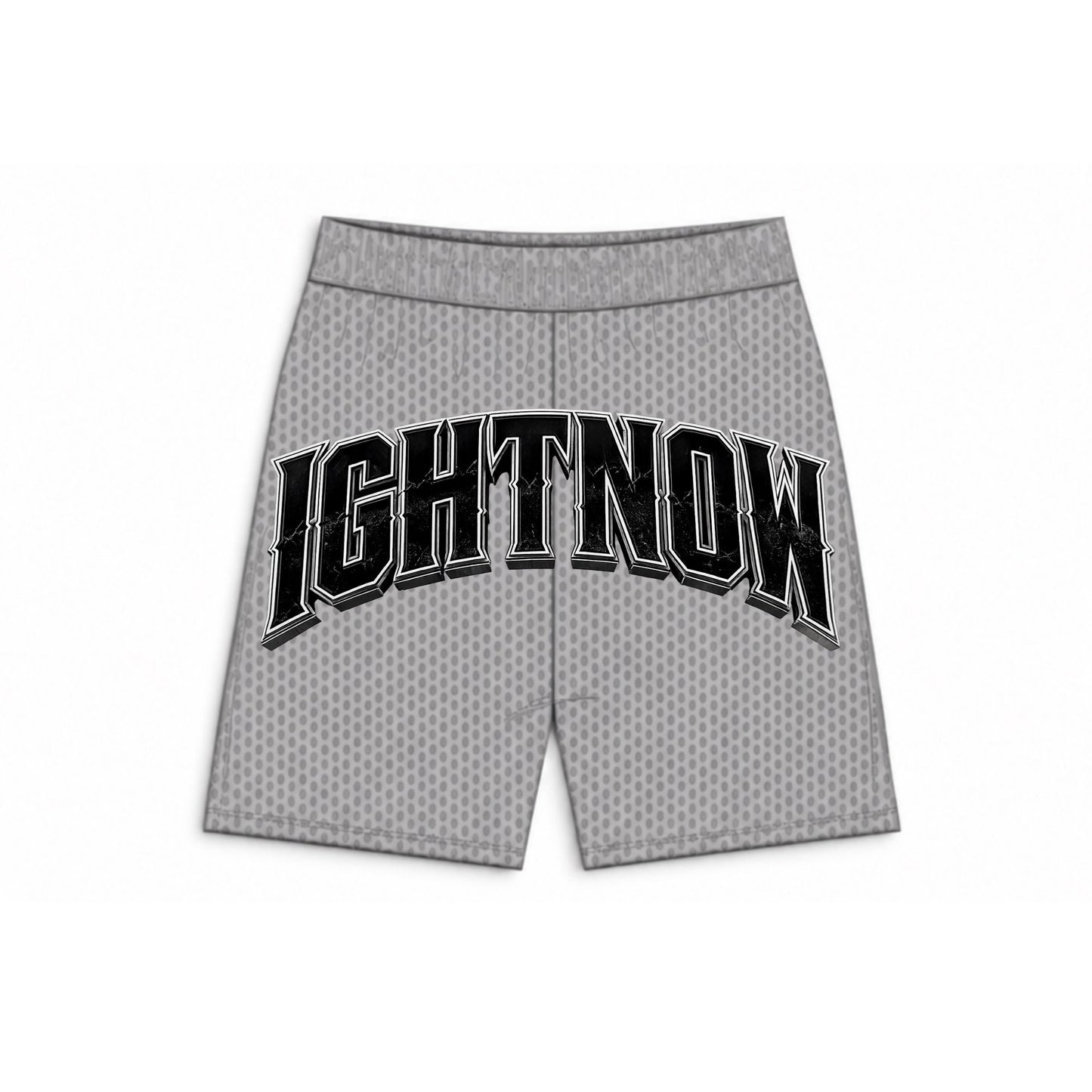IGHT NOW LOGO ACROSS LEG MEN MESH SHORTS