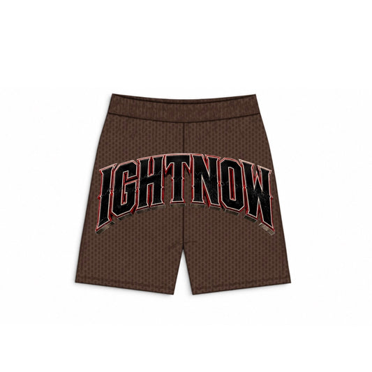 IGHT NOW LOGO ACROSS LEG MEN MESH SHORTS
